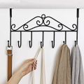 Over Door Hanger with 7 Hooks metal hanger easy Install & remove Hanging Storage Rack for Hat, Coats, Purses, Scarves, Clothes, Jackets, Belt, towel, shirt nail free self adhesive. 