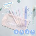 6PCS/Set Cute Black 0.5MM Kawaii Press Pen Set Korean Carbon Pen Student Gel Pen School Supplies Office Stationery. 