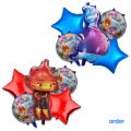 ELEMENTALS 5 PCS FOIL BALLOONS SET l THEME BIRTHDAY PARTY DECORATIONS. 