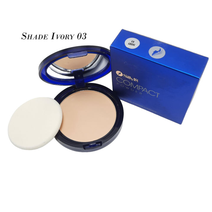 Silly 18 Face Powder Smooth And Clear Compacted Powder Shade 03 Ivory