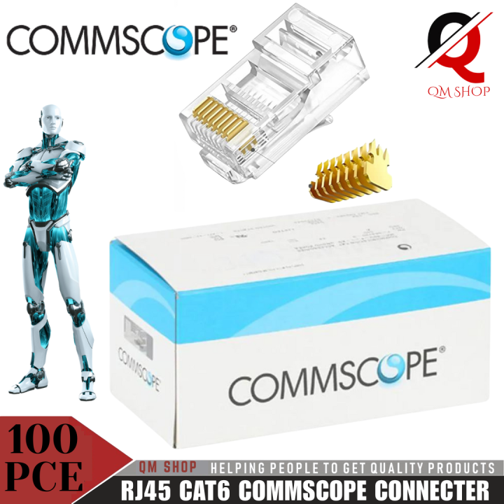 Commscope Data Socket Rj45 RJ45 CAT6 Gold Plated CommScope Connecter 100pcs high-performance ...