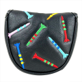 Magnetic Golf Putter Cover PU Mallet Putter Cover Magnetic Closure Golf Head Cover Portable Golf Putter Cover Easy Install Easy to Use Black. 