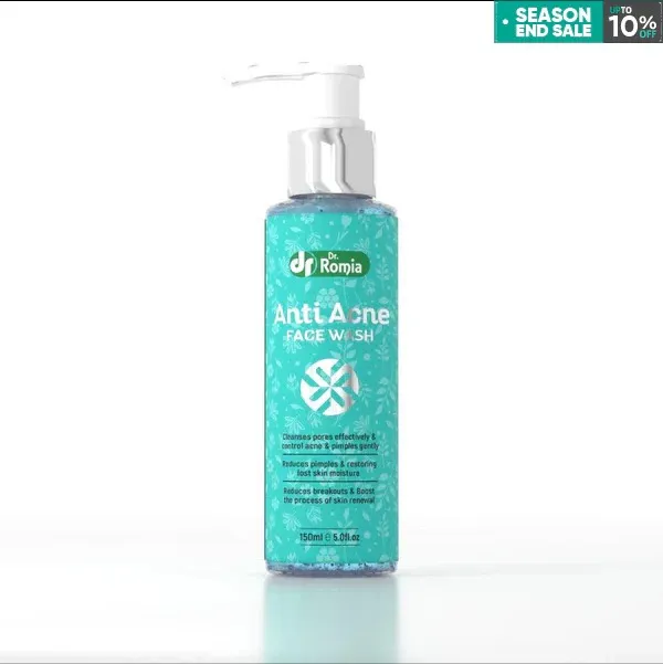 ORANGLES Dr Romia Anti Acne Face Wash 120ml - high resolution display - exposing craftsmanship - Image 2 of 2 | built for everyone | Dr Romia Anti Acne Face Wash 120ml for sale Georgia | Free Shipping ORANGLES