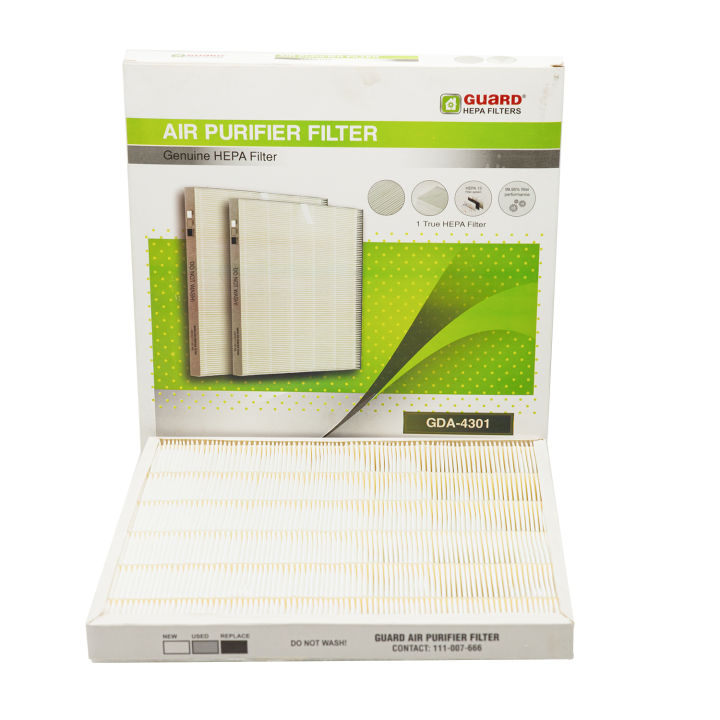 Guard HEPA Air Purifier Filter: i300, i301 For Air Purifier UNIT Size (30x20x30CM). HEPA Filter Size: 30x30x2.5CM.