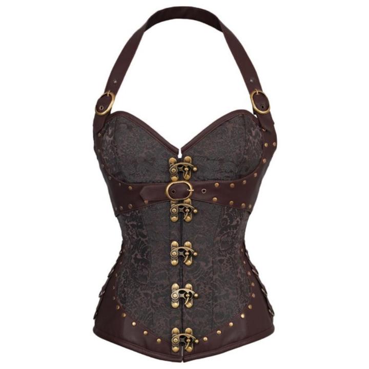 SilverChry Korset voor dames, volledige borst, korset, top, paleisstijl, gothic, jacquard-kant, korsetten en bustiers voor dames, lila, XL SilverChry Korset voor dames, volledige borst, korset, top, paleisstijl, gothic, jacquard-kant, korsetten en bustiers voor dames, lila, XL