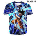 Dragon Ball Z Anime figures Son Goku Super Saiyan T Shirts Boy Kids Clothes Short Sleeve T-shirt Kids Cool Casual Top. 