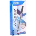 Deli - EQ00920-Arrow Ball Point Pen 0.7mm (12Pcs/Box) - Black. 