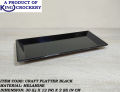 1 Piece Melamine Small Craft Platter - Melamine Material White - Black. 