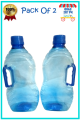 Pack of 2 Water Bottle High Quality Plastic Gallon Water Bottle For Fridge ,Daily Used Transparent Fridge Water Bottles with Handle 2.25 Liter,Smart Water Bottle BPA Free Plastic  for School College University Office Sports-Gym-Travel,Water Bottle. 