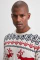 Trendyol Collection Beige Men Jacquard Christmas Themed Knitwear Sweater TMNAW20KZ0782. 