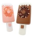 Cute Ice Popsicle Mini Hand Fan 2 Speeds Rechargeable. 
