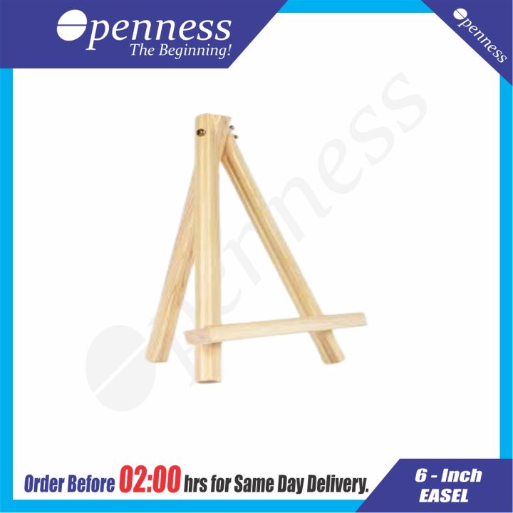 6" Natural Wood Display Stand A-Frame Artist Easel , Adjustable Wooden Tripod Tabletop Holder Stand for Canvas, Painting Party, Kids Crafts, Photos, Pictures, Signs