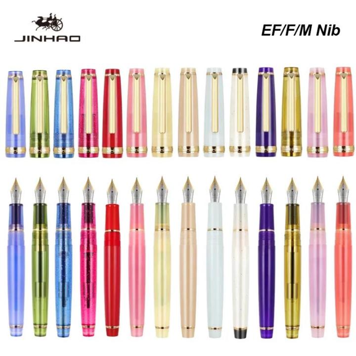 Jinhao 82 Fountain Pen New Color Luxury Elegant Pens 0.7/0.5/0.38mm Extra Fine Nib Writing Office School Supplies Stationery Fleursbiy