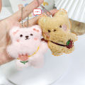 Korean Style Kawaii Small Bear Plush Toy Cute Animal Keychain Soft Stuffed Doll SUPER BABY. 