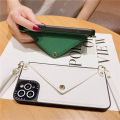 【BeginnerBer】Wallet Shoulder Strap Phone Case for iPhone 15 15Pro Max 14 Plus 13 Pro 12 11 Chain Lady Leather Card Pocket Lanyard Back cover. 