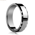 Dongguan tungsten silver woman ring 8mm high polished tungsten ring made in china. 