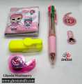 Stationery Gift Set For Kids With Cute Baby Doll Pocket Diary, Multicolor Ball point,Mini Highlighter, Stickers- Arts & Craft School set Stationery Gift Set For Girls-1806. 