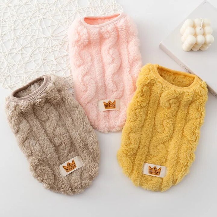 Winter fleece pet dog clothes puppy cat warm vest chihuahua coat jacket padded clothes small dogs clothing