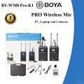 3 Years Warranty - BOYA BY-WM8 Pro-K1 UHF Dual-Channel Wireless Microphone System. 