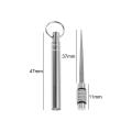 Travel Durable Portable with Holder Outdoor EDC Tool Toothpick Metal Toothpick Fruit Fork. 