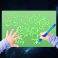 Light Drawing Board for Kids, ELICE A4 Light Drawing Pad Draw with Light, Magic Pad Light up Drawing Pad for Kids with Magic Pens, Painting Writing Board Educational Toys for Kids Toddlers Boys Girls. 