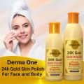 Derma One 24K Gold Skin Polish 200ml – Professional Skin Polisher for Face & Body | Instant Glow & Whitening | For All Skin Types. 