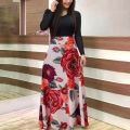 Maxi Dress Long Sleeve Temperament Slim-fitting Tight Dress. 