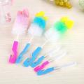 2Pcs Baby Niiple Milk Bottle Cup 360 Degree Sponge Cleaner + Pacifier Brush Random Color. 