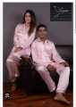 Couple Nightwear Satin Fabric 2-Piece Nighty Suit Set – Unisex, Comfortable & Luxurious. 