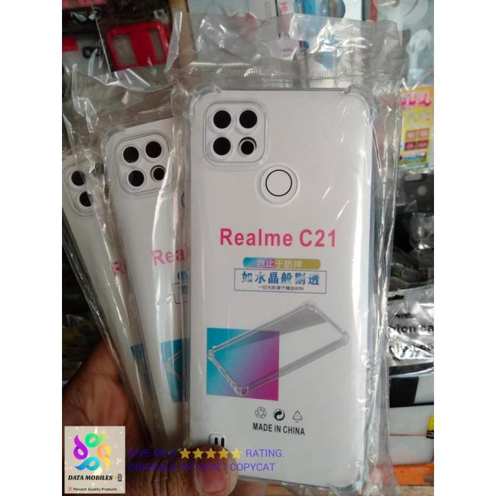 Realmi C21 Dealcrest Anti Shock Transparent Four Corner Air Bag Shock Proof BumperCover High Quality Crystal Clear TPU Cover