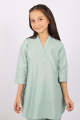SAYA Stitched Cotton Jacquard Shirt/Trouser For Kids green 62121. 