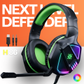 RAZOR - RGB Gaming Headphones 3.5mm With USB Earphone Surround Stereo Headphone for PC, PS4, Xbox One, Ergonomic Design Over Ear with Mic Professional Headset For Gaming - One Click Pick. 