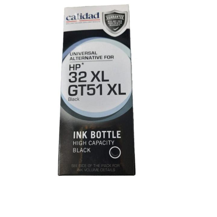 Calidad 1232-BKH Alternative For HP 32 XL GT51 XL Black Ink Bottle
