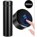 Hot and Cold water bottle with LED Temperature Display, Stainless Steel Insulated Vacuum Flask Thermos SMART Digital Mug 500ML, Temperature Display Sports Drink Flasks. 