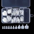 100Pcs Clear Press On Toe Nail Tips Acrylic Artificial Toenails French Full Cover DIY Foot Nails Salon and Foot Decoration. 