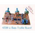 Bass Booster Board With 4558ic & Bass Tone Mid Treble Volume Control. 