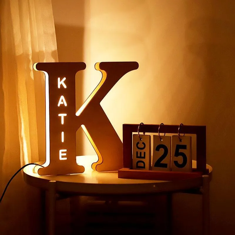 Personalized LED Wall Lamp 26 A-Z Letters