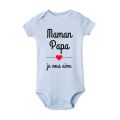 【HOT】 Mom Dad I Love You Baby Bodysuits Mothers Day Infant Outfit Fathers Day New Born Boys Girls Clothes Mothers Day Fathers Day Gift. 