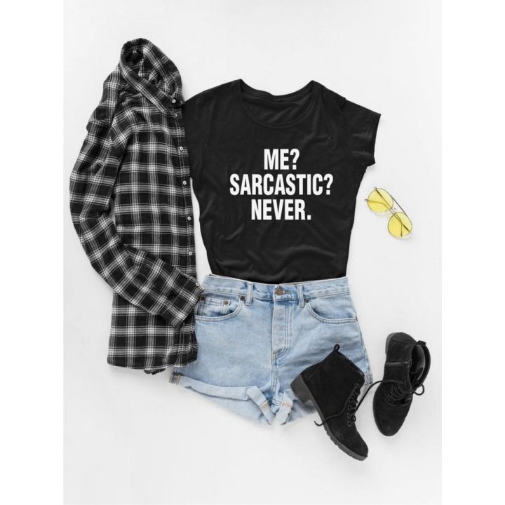 Introvert Gift Sarcasm T-shirt Me Sarcastic Never Shirt Sayings Funny