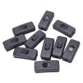 10Pcs AC125V 3A 250V 6A Black ON/OFF In Line Cord Switches for Bedroom. 