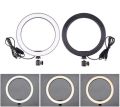 26cm LED Ring Light with 7 Ft. Tripod Stand & Phone Holder and 3 Dimmable Shades Of Colors for Studio Photography, Video Calls, Vlogging, Live Streaming and Makeup. 