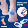 Silicone Gel Heel pad Anti Pain Orthopedic Arch Support Massaging Shoes Heel Silicone Anti-Slip Gel Soft Sport Foot Insole Pad Shoe Inserts Pain Relief 1 Pair. 
