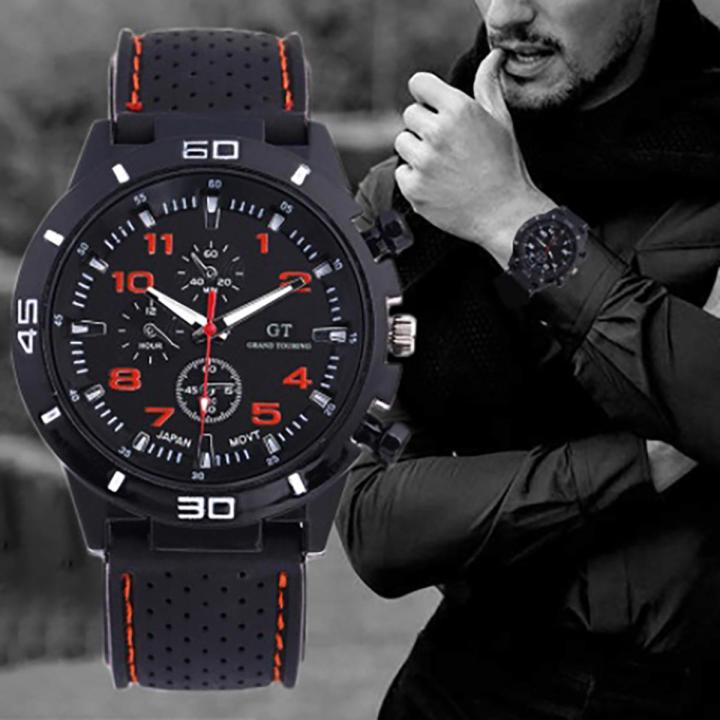 BETOP Fashion Men Silicone Bracelet Sports Quartz Watch Wrist Watches