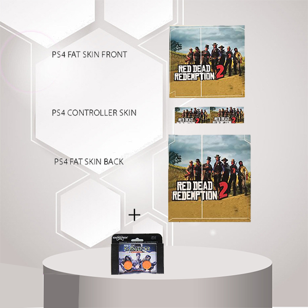 PS4 FAT SKIN RED DEAD REDEMPTION 2 PLUS KONTROL FREEK
