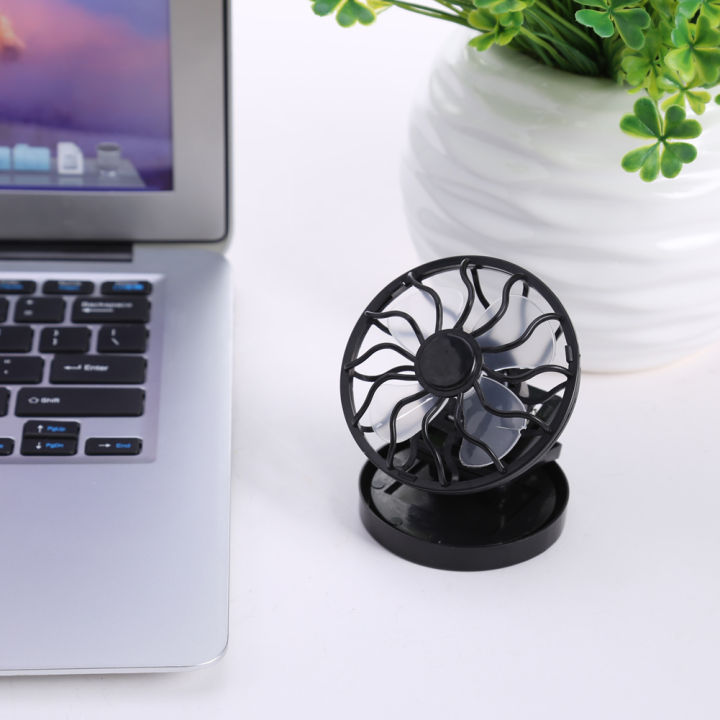 Clip-on Solar Powered Fan Sun Energy Panel Cooling Fan Portable Summer Air Cooler for Traveling Fishing Climbing