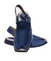 Peshawari Chappal Made Blue Leather Latest Fashion Design 2024 for Men. 