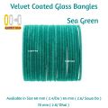 24 pcs/ 2 Dozen velvet glass bangles in 17 colours in Size of 65 mm( Sawa Do / 2.6 ) Standard Size. 