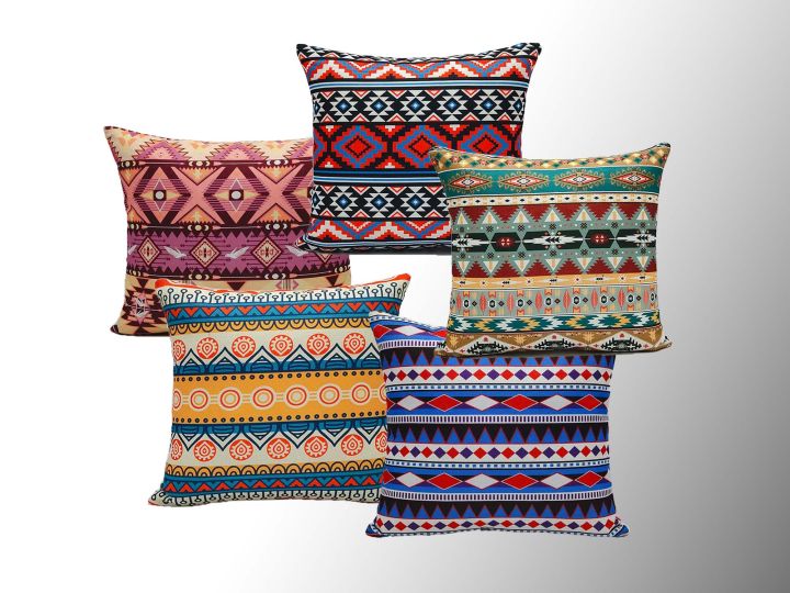 5%20Pcs%20Set%20-%20Geometric%20Khaade%20Cushions%20-%20Multicolor%20-%20Image%202
