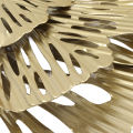 Metal Wall Decor Modern Stylish Triangular Ginkgo Flower Iron 3D Wall Sculpture for Living Room Bedroom Hall. 