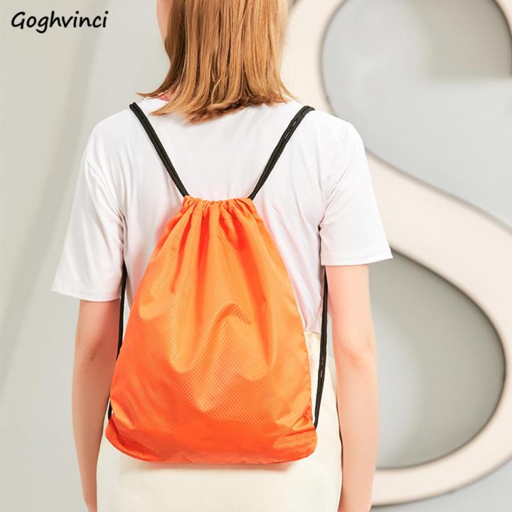Waterproof Drawstring Bags Large Capacity Gym Basketball Workout Fitness Travel Storage Bag Shoulder Fashion Argyle Pattern New